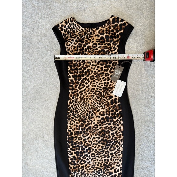 NWT Vince Camuto Dress Leopard Animal Print Stretch Women's Size 8 - Picture 10 of 12